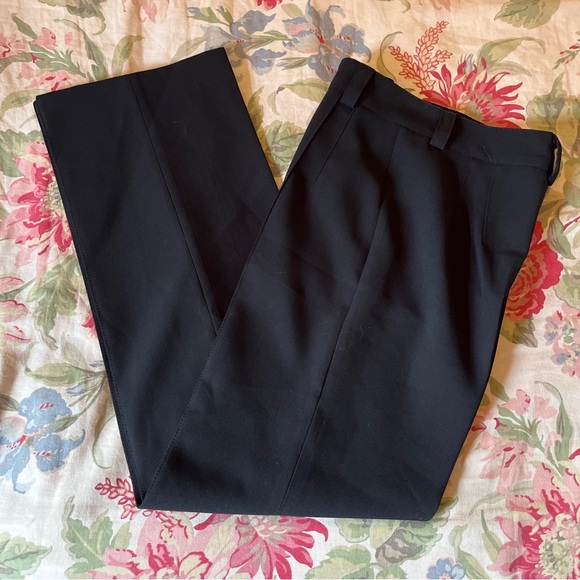 ZARA Size Medium Black Dress Pants Full Length Straight Leg Sewn-Leg-Line NEW - Picture 3 of 16